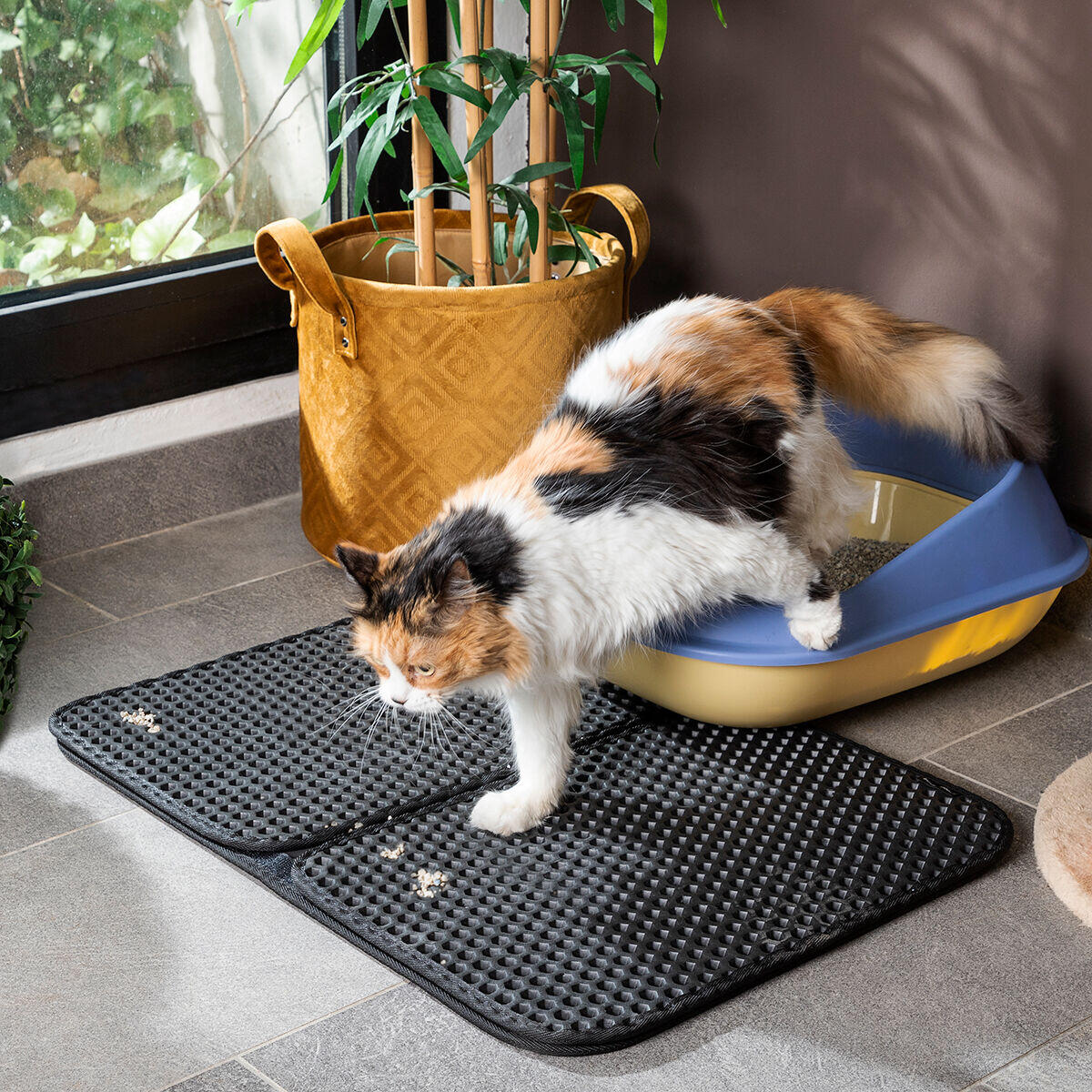 Alfombra para Arenero de Gatos Clikatt InnovaGoods