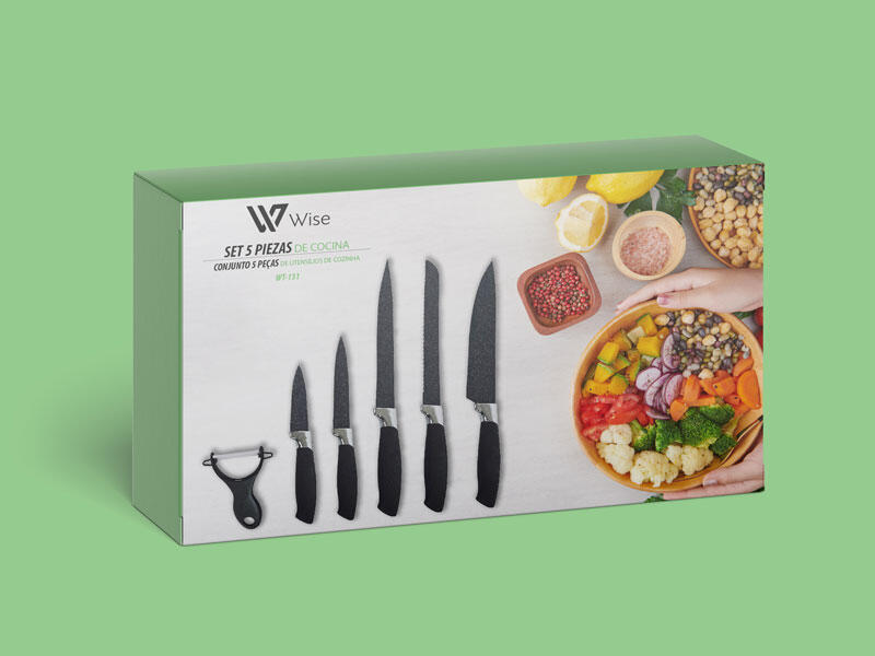 Set 6 Piezas de Cocina Negro WT-131