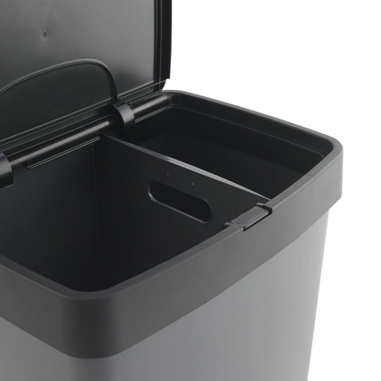 Cubo de Basura Vertical 70L con 2 Compartimentos - Gestión de Residuos Fácil y Compacta